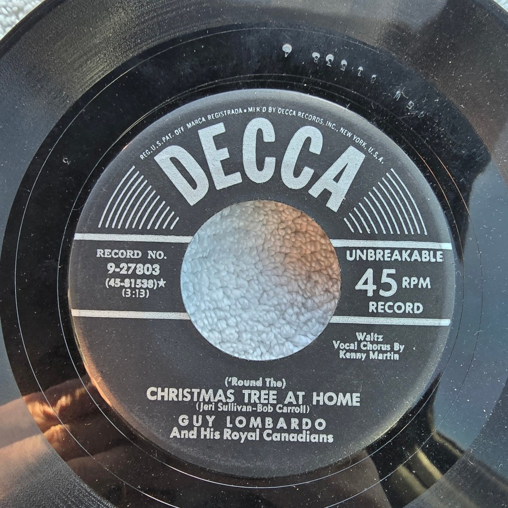 Guy Lombardo Rudolph The Red Nosed Reindeer Christmas‎ Tree At Home Decca 45 RPM
